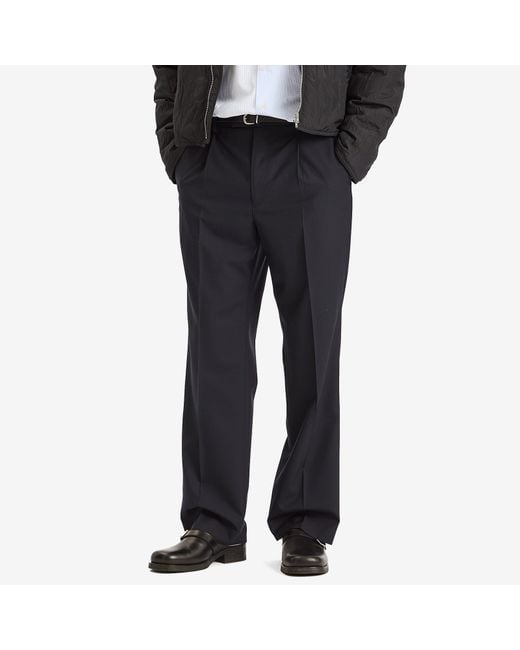 Auralee Blue Super Fine Tropical Wool Slacks for men