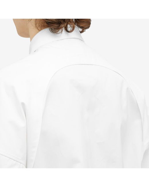 Alexander McQueen White Harness Drop Shoulder Shirt for men