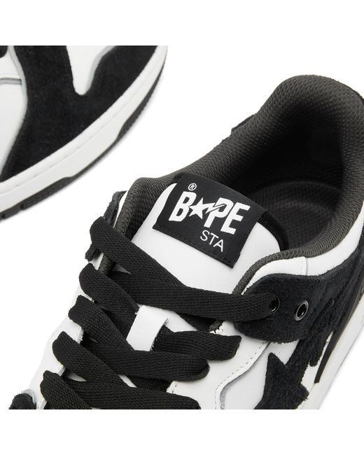 A Bathing Ape Black Bape Sk8 Sta #3 Sneaker for men
