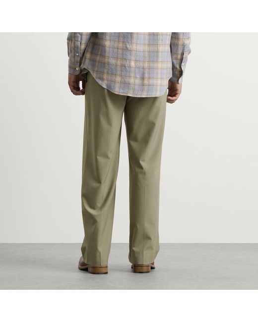 Auralee Green Tropical Wool Trousers for men