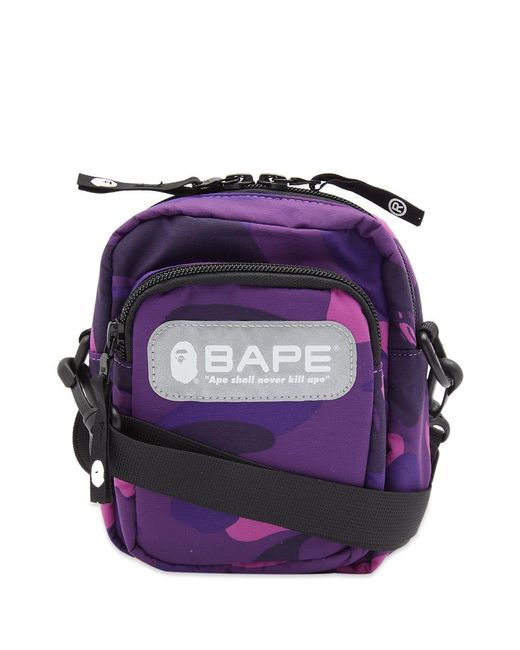 A Bathing Ape Purple Color Camo Mini Shoulder Bag for men