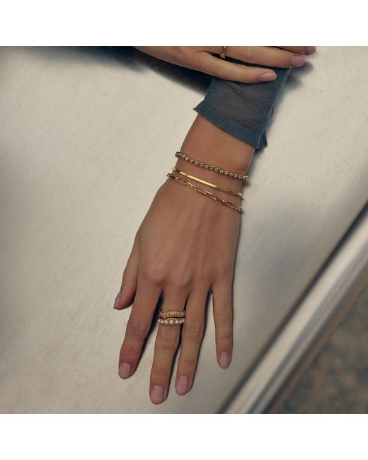 Missoma Metallic Pearl Baya Stacking Ring Set