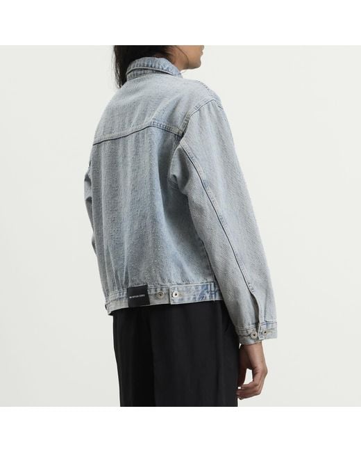 MKI Miyuki-Zoku Blue Twisted Weave Trucker Jacket for men