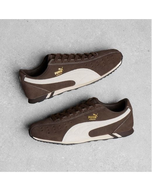 PUMA Brown Sprint Suede Sneaker