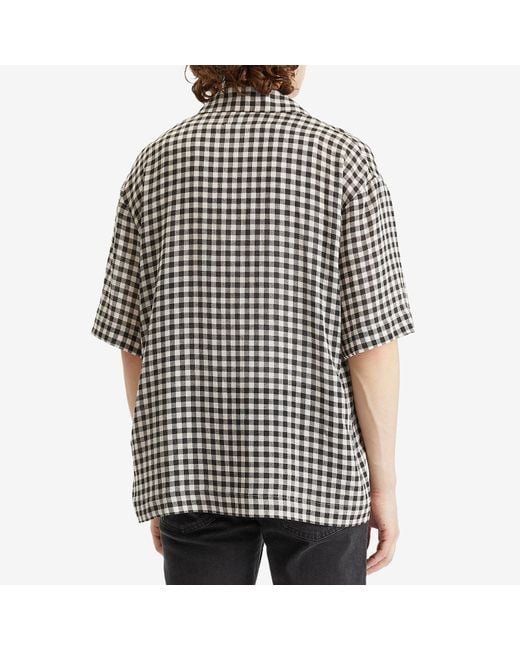 Won Hundred Black Desmond Check Vacation Shirt for men