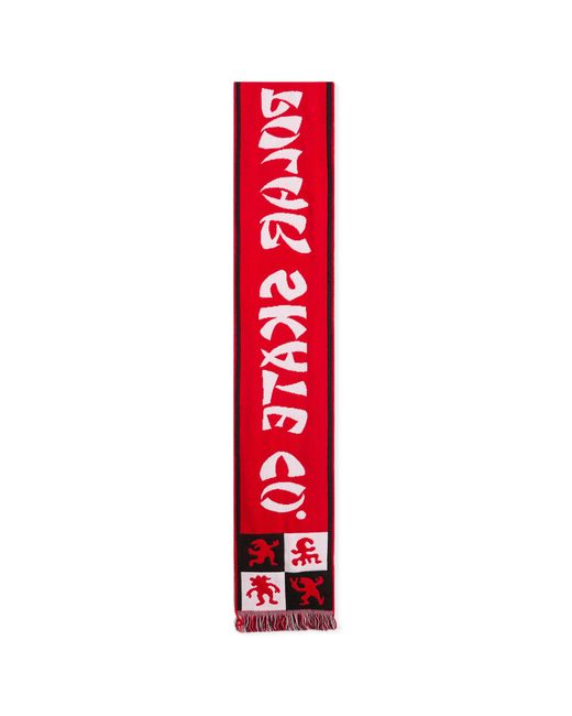 POLAR SKATE Red Checkers Football Scarf for men