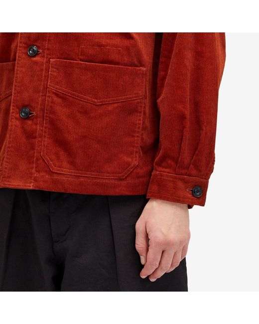 FRIZMWORKS Corduroy French Work Jacket in Red for Men | Lyst