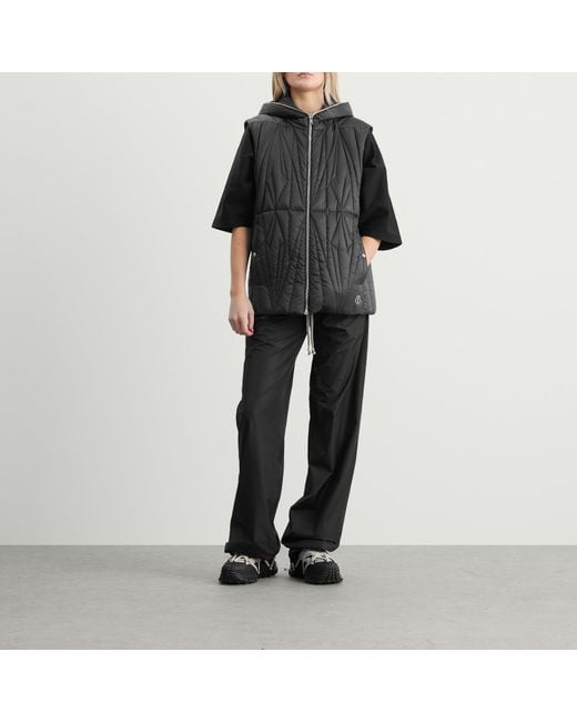 Rick Owens Black X Moncler Geocamo Flight Ziplock Hooded Vest