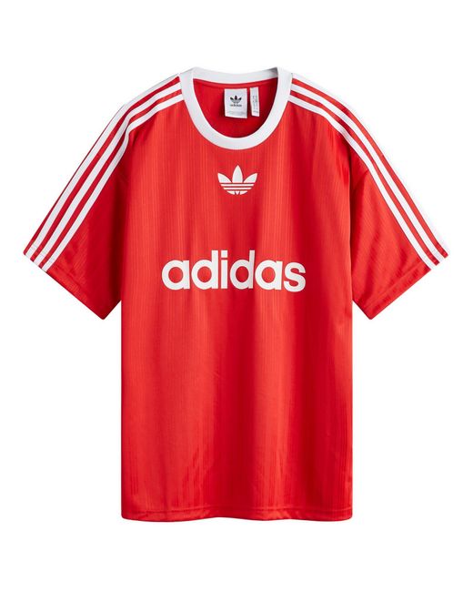Adidas Red Adicolor Poly T-Shirt for men