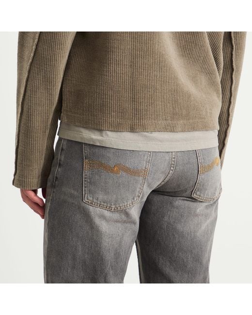 Nudie Jeans Gray Rad Rufus Straight Leg Jeans for men