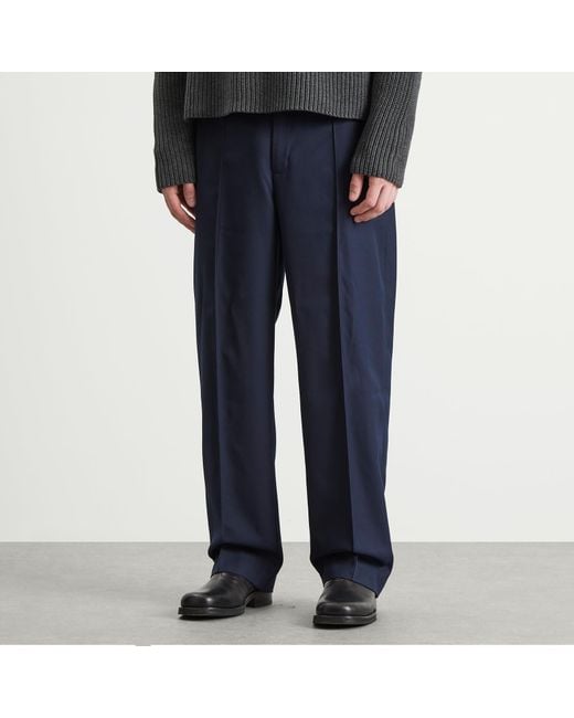 About Blank Blue Everyday Pleated Trouser for men