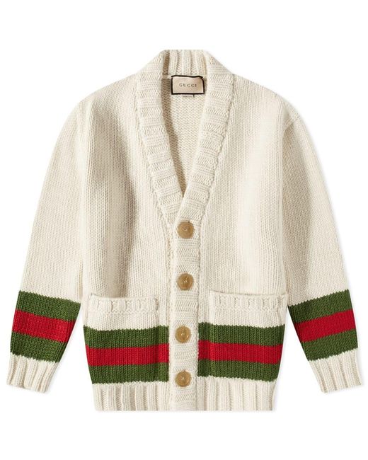 Gucci Natural Grg Knitted Cardigan for men