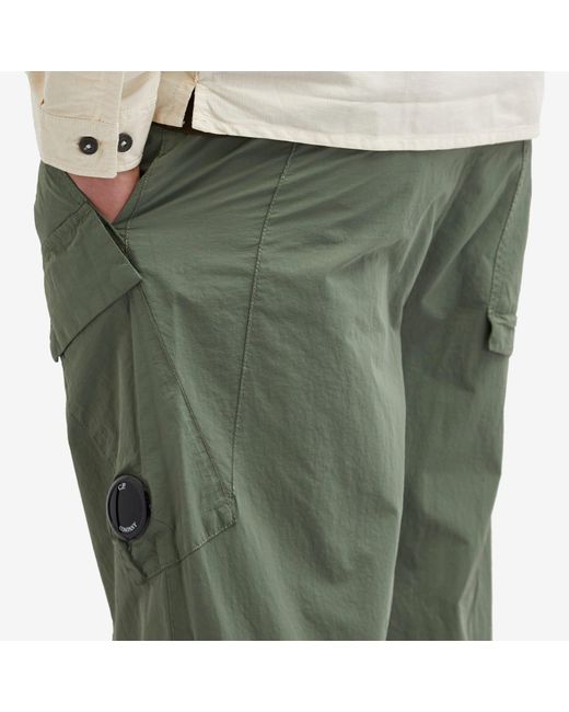 C P Company Green Flatt Nylon Utility Trouser for men