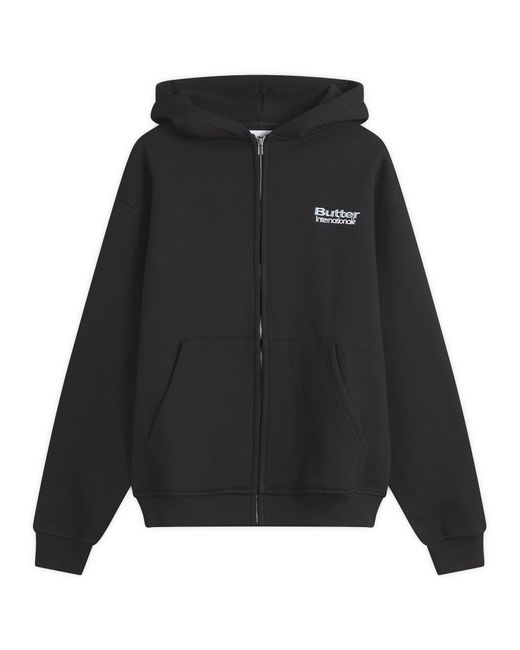 Butter Goods Black Internationale Zip Hoodie for men
