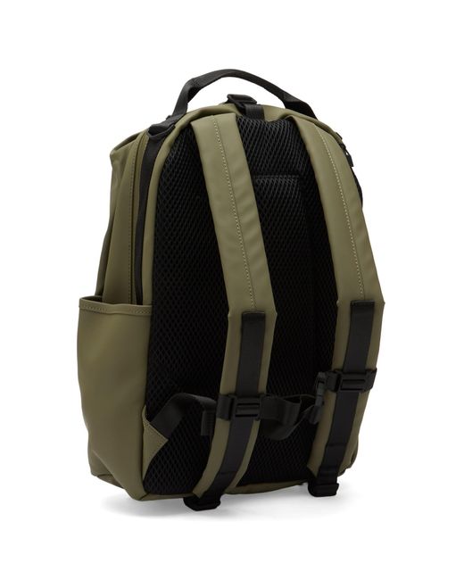 Rains Green Clip Front Backpack