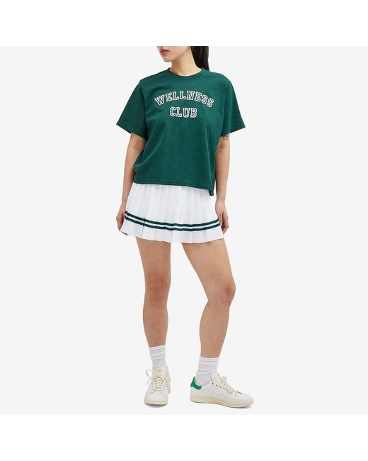 Sporty & Rich Green Wellness Club Cropped T-Shirt