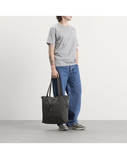 A.P.C. Black Cabas Archive Tote Bag for men