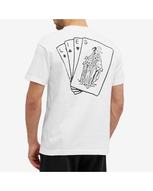 L.I.E.S. Records White Cards T-Shirt for men