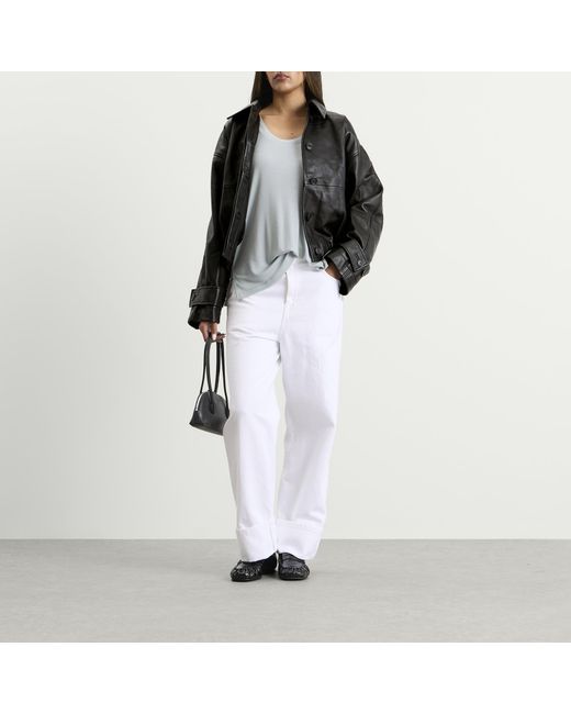 Rohe Black Leather Blouson Jacket