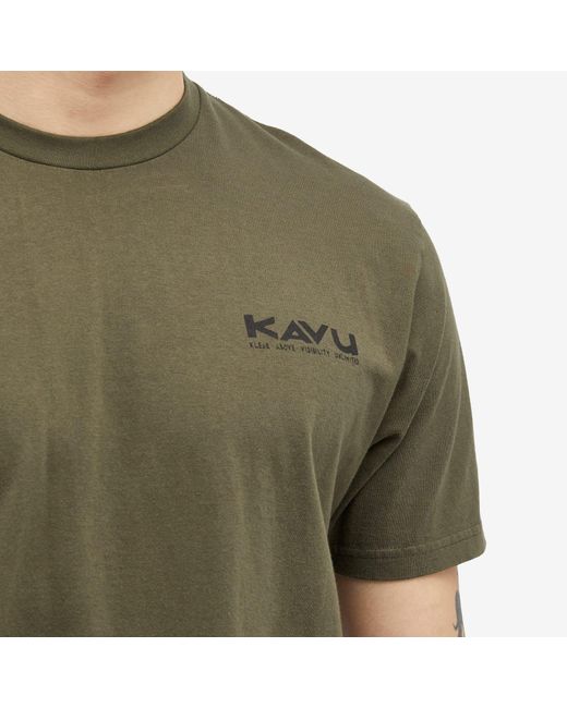 Kavu Green Klear Above Etch Art T-Shirt for men