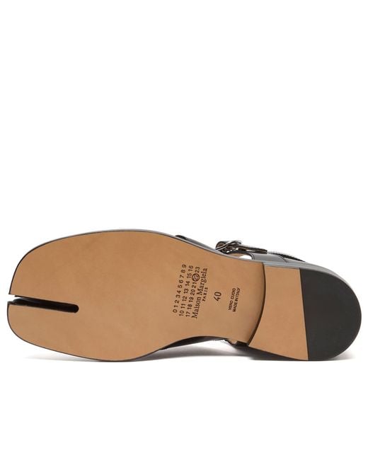 Maison Margiela Black Tabi Leather Sandals