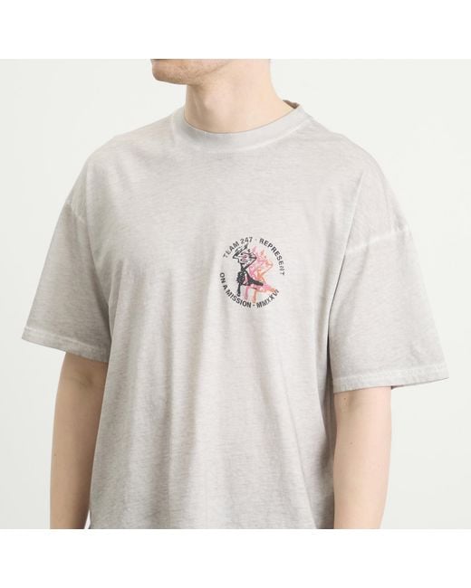 REPRESENT 247 White Torch Crop T-Shirt for men