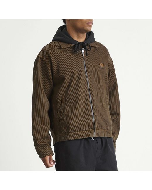 No Problemo Brown Striped Nayoko Jacket for men