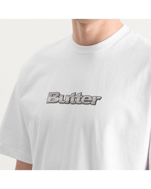 Butter Goods White Alloy Logo T-Shirt for men