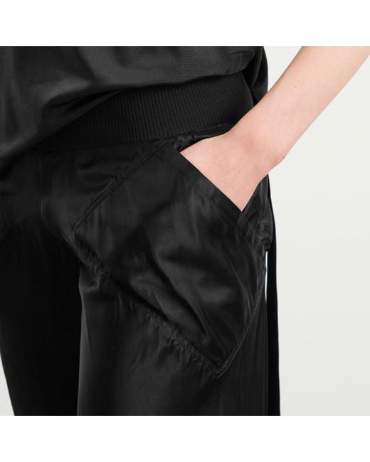 Rick Owens Black Wide Leg Trousers