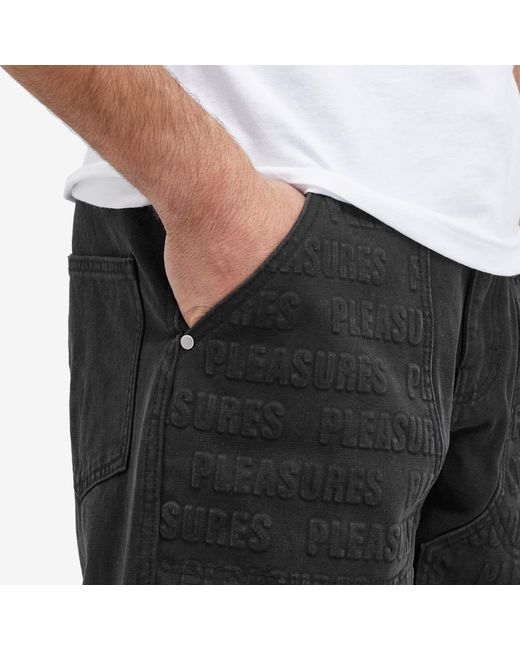 Pleasures Gray Impact Double Knee Pants for men