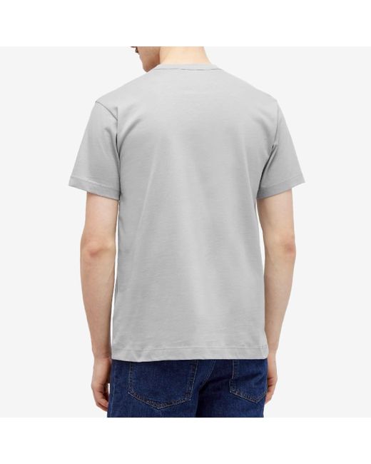 Comme des Garçons Gray Chest Logo T-Shirt for men