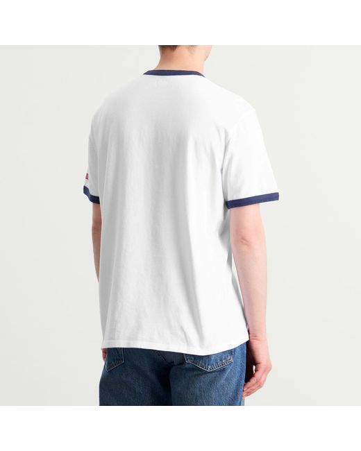 Levi's White Usa Retro Ringer T-Shirt for men
