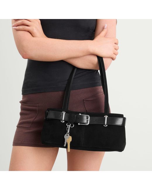 OSOI Black Shoulder Brocle Mini Bag