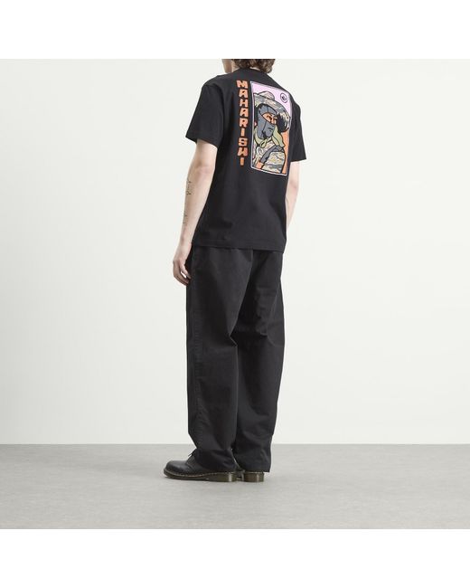 Maharishi Black Japanese Menko Card T-Shirt for men