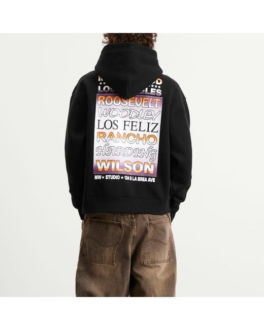 METALWOOD STUDIO Black Flyer Hoodie for men