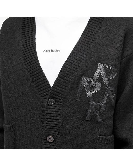 Represent Black Applique Knit Cardigan for men
