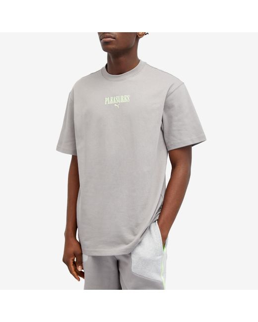 PUMA Gray X Pleasures Graphic T-Shirt for men