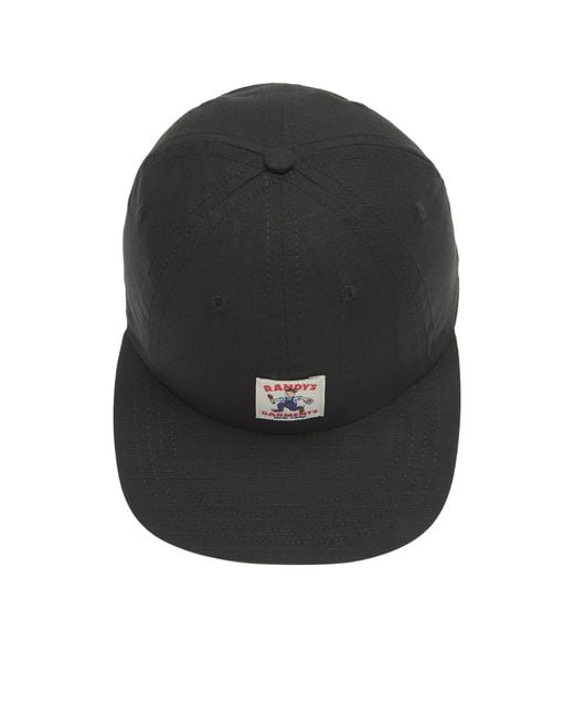 Randy's Garments Black Inc. 6 Panel Logo Snapback Cap for men