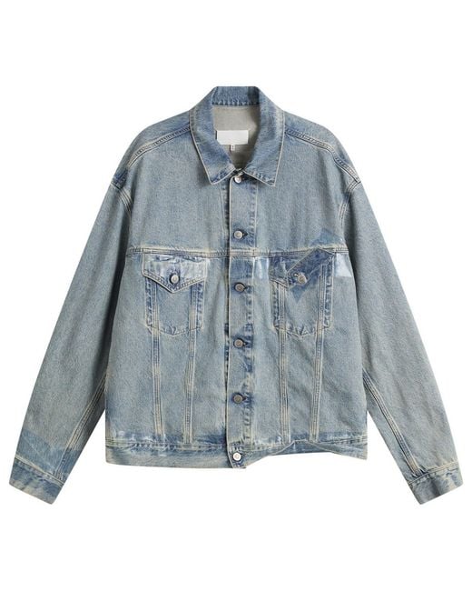 Maison Margiela Blue Taped Denim Jacket for men