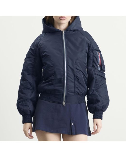Peachy Den Blue The Penny Flight Jacket