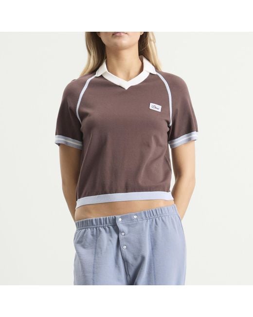 Dime Brown Knitted Jersey