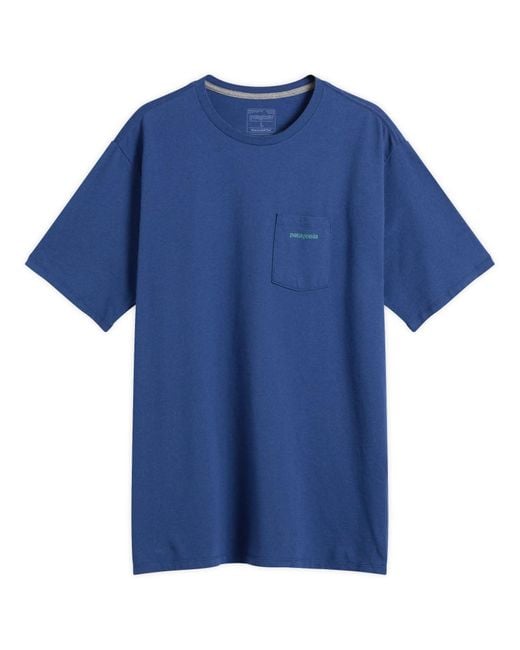 Patagonia Blue Boardshort Logo Pocket Responsibili-Tee for men