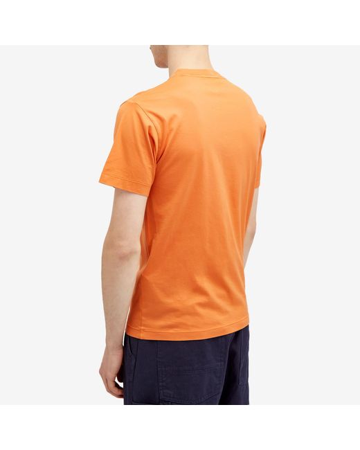 Stone Island Orange Micro Graphics Three T-Shirt for men