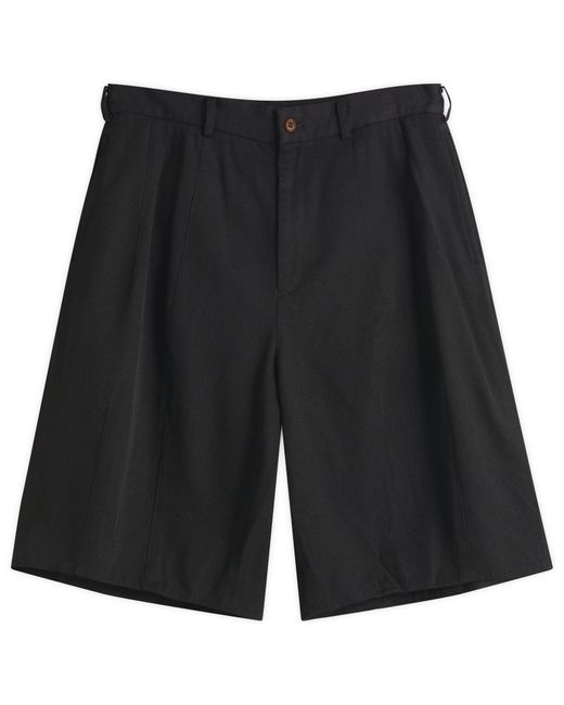 Comme des Garçons Black Comme Des Garçons Soft Twill Double Pleat Shorts for men