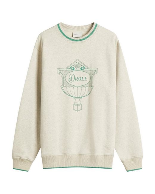 Drole de Monsieur White Drole Cup Sweatshirt for men