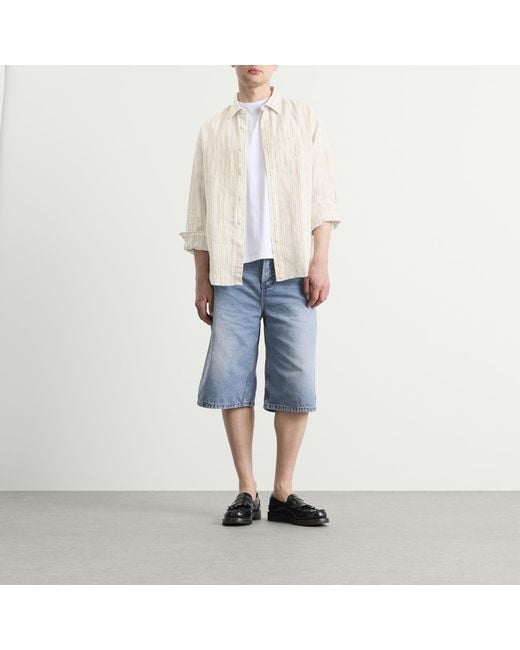 NN07 White Deon Stripe Shirt for men
