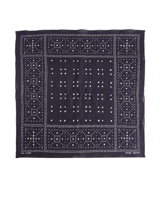 A.P.C. Blue X Jjjjound Linen Bandana for men