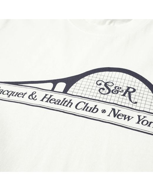 Sporty & Rich White Racquet T-Shirt