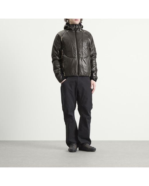 Roa Black Hima Primaloft Moth Print Insulated Synthetic Jacket for men