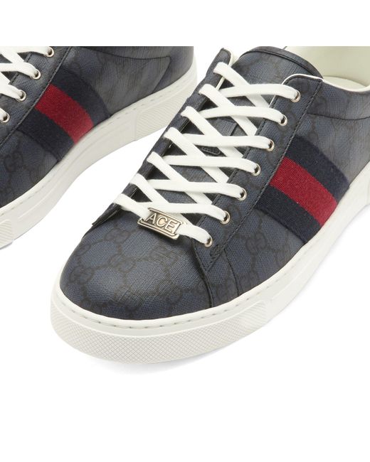 Gucci Blue Ace Sneaker With Web, Fabric for men